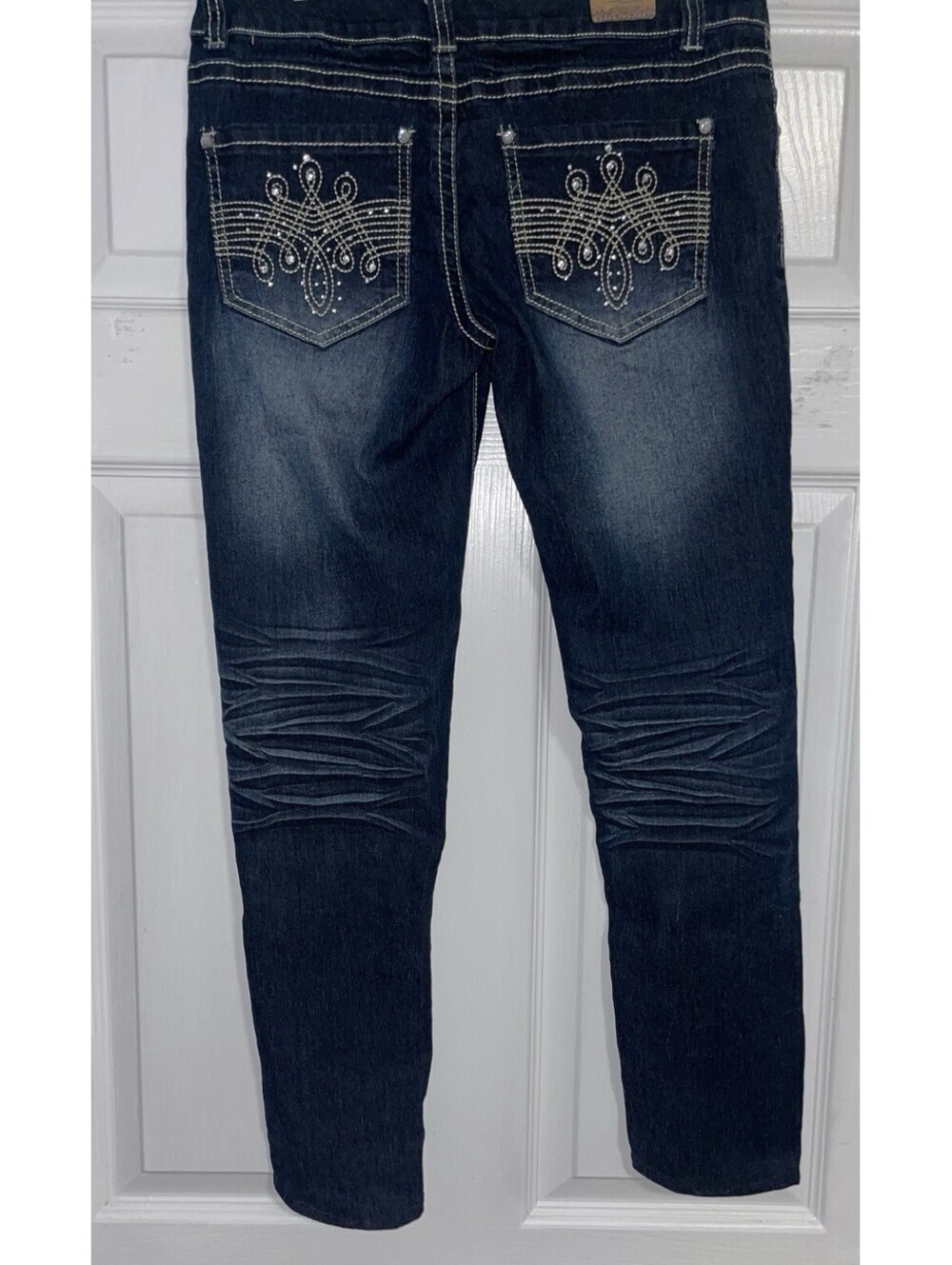 Reign Jeans Women Size 7 Skinny Denim Jeans Bling Stretch
